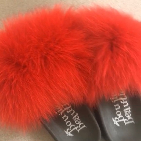 100% REAL FUR SLIPPER SLIDES - Picture 3 of 7